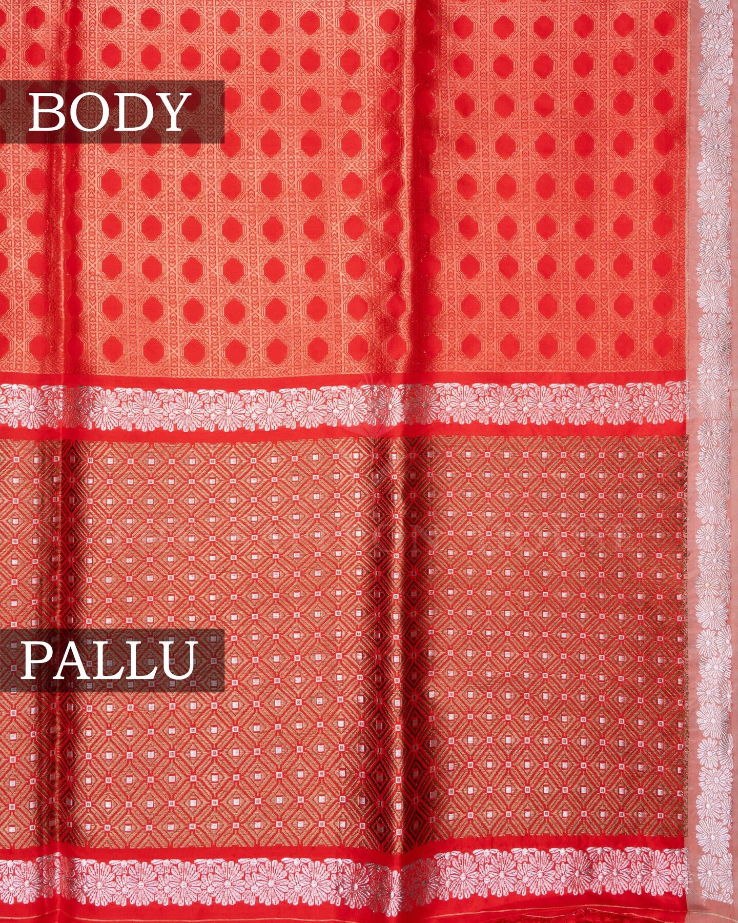 Burnt Orange Banarasi Silk Saree – The Saffron House