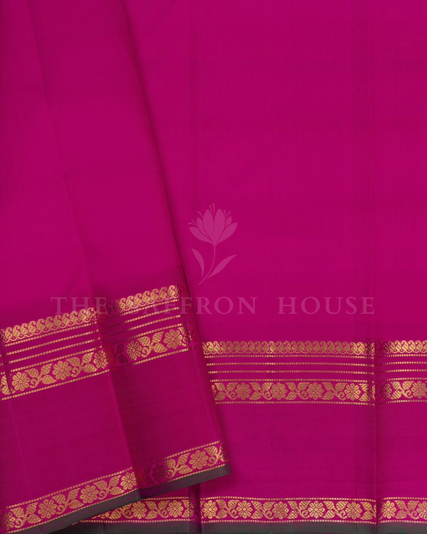 Amber Rose And Magenta Kattam Kanjivaram Silk Saree – The Saffron House
