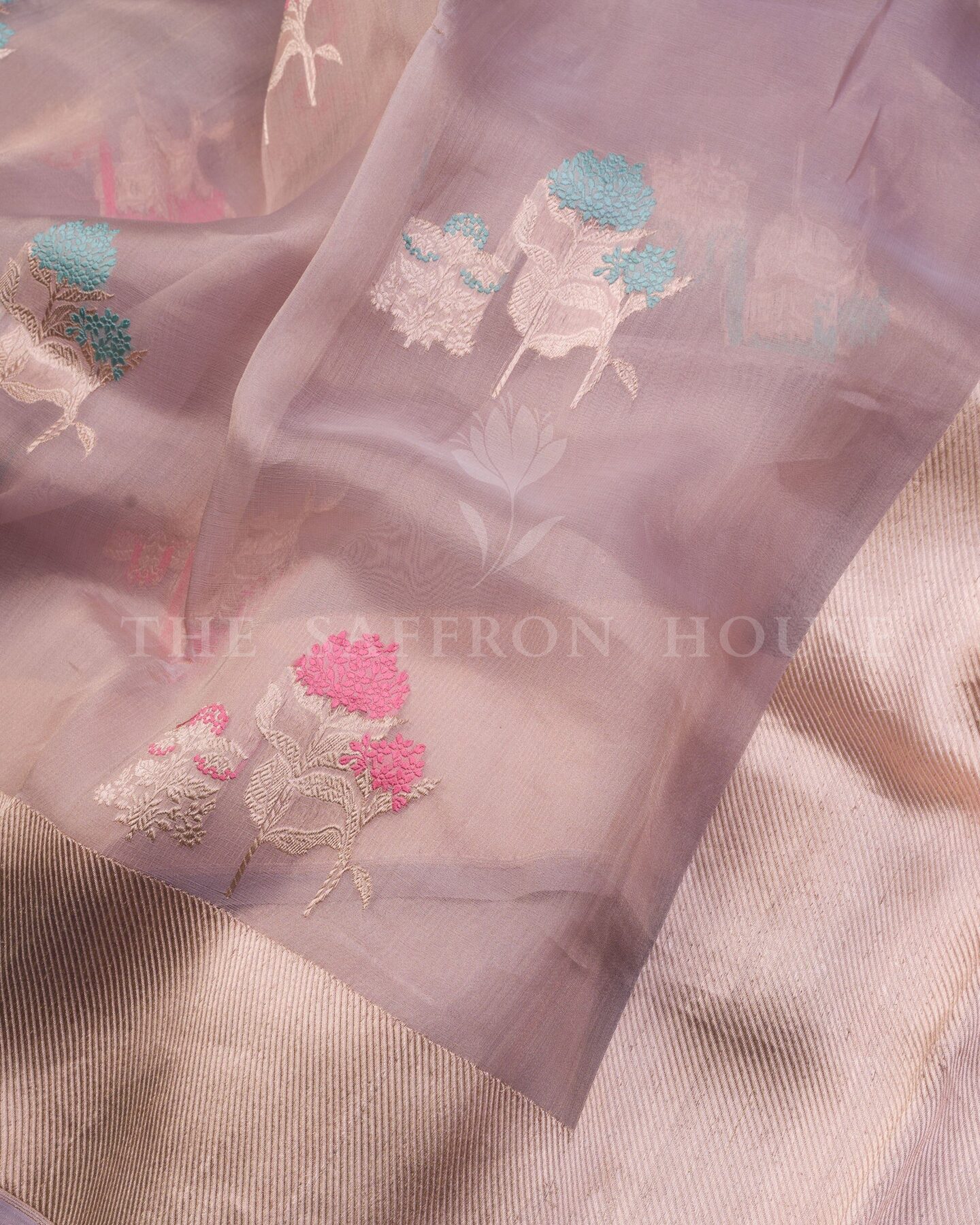 Green Kora Banarasi Silk Saree – The Saffron House