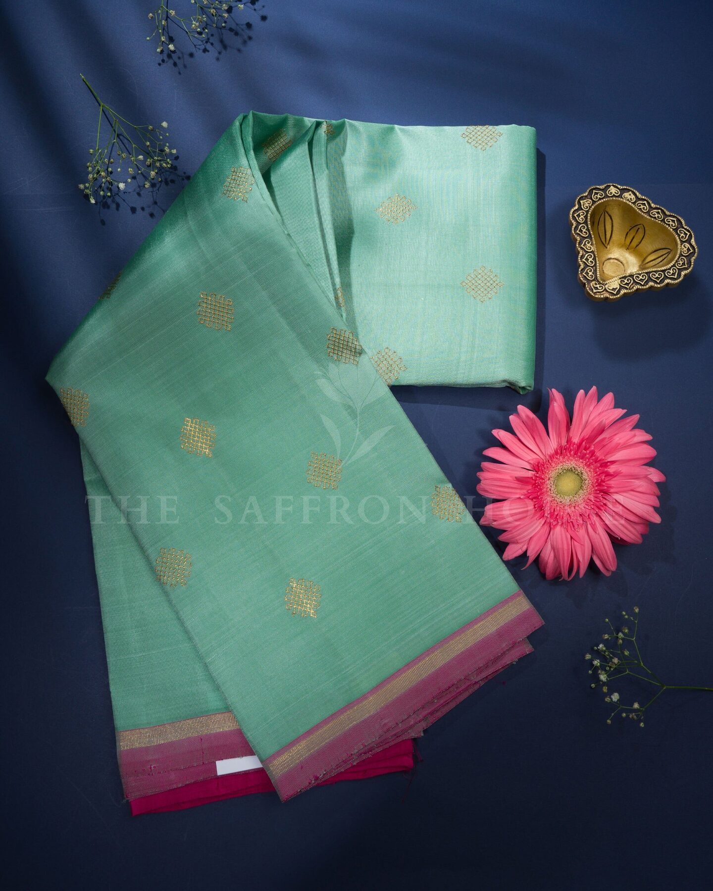 Pink Kanjivaram Silk Saree – The Saffron House