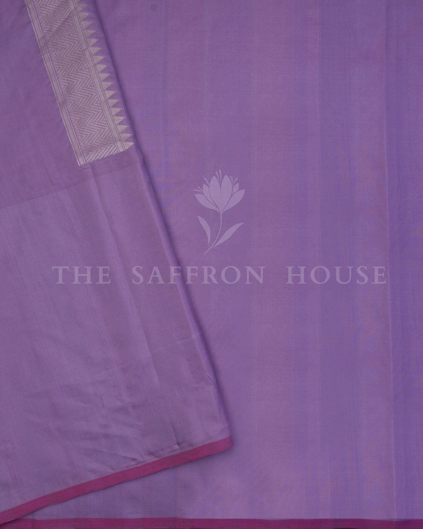 Olive Green And Lavender Banarasi Silk Saree – The Saffron House