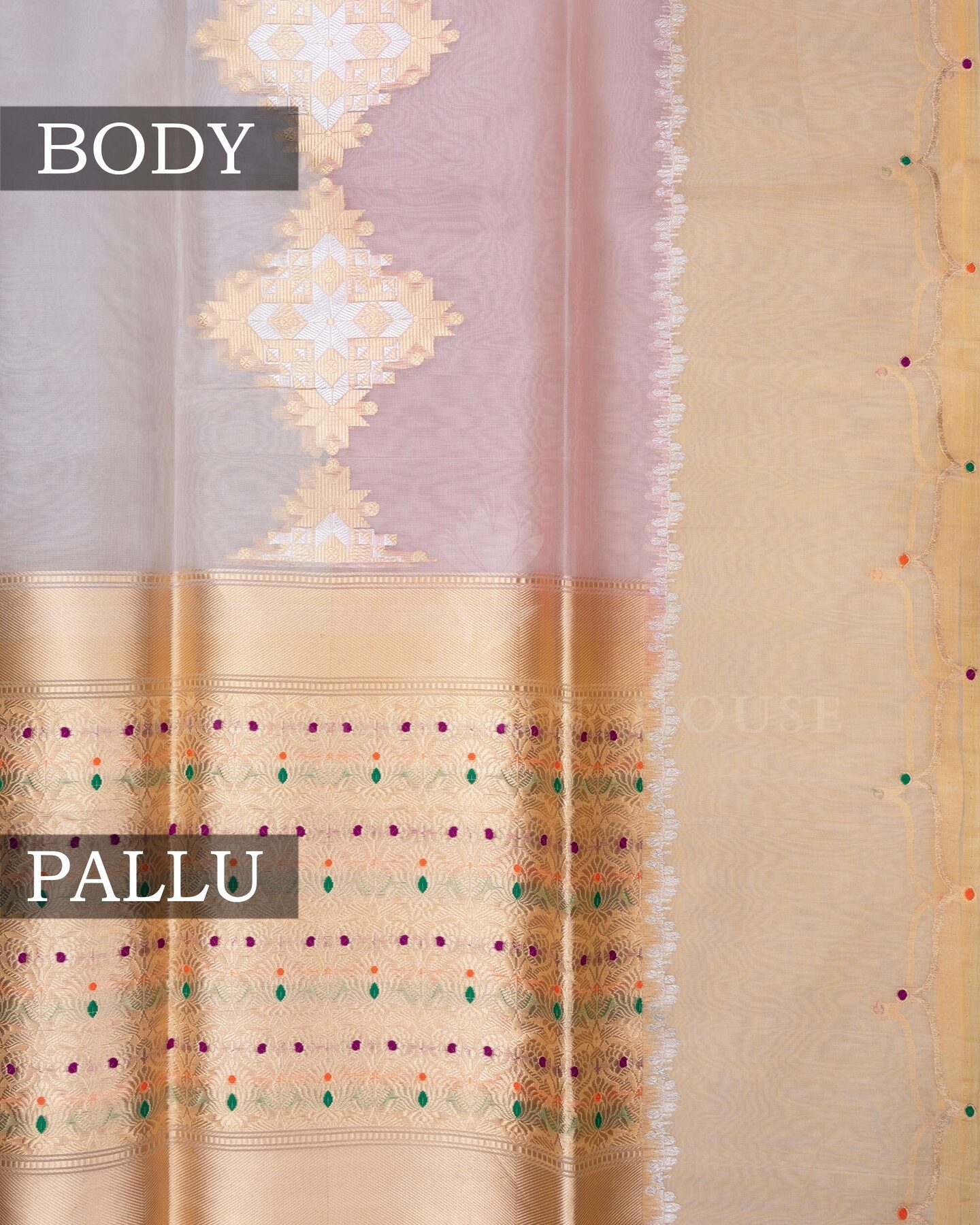 Pastels Organza Banarasi Saree – The Saffron House