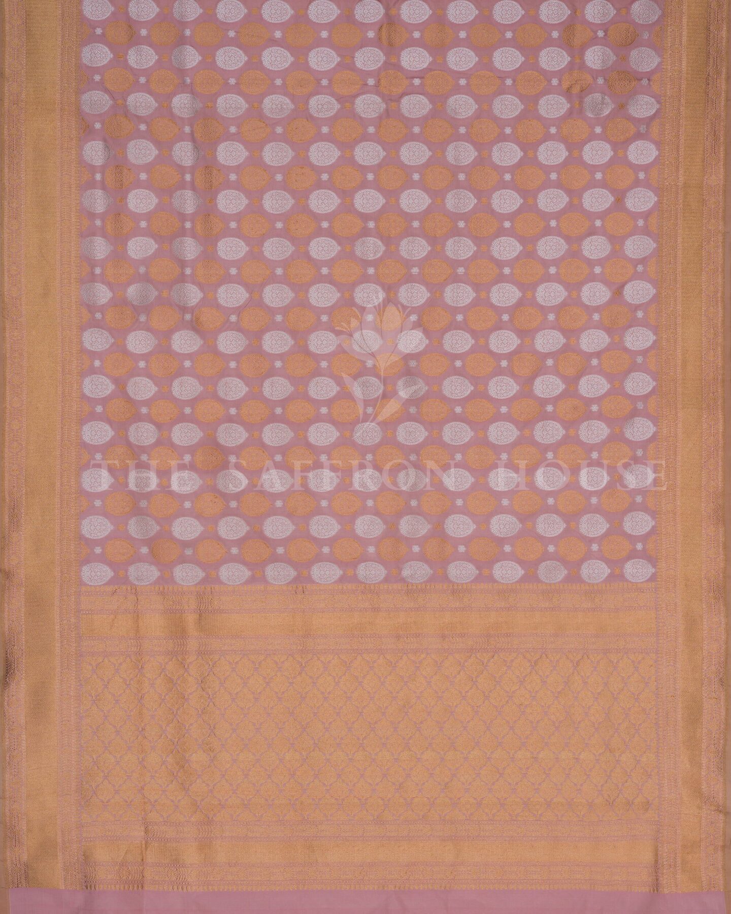 Peach Katan Banarasi Silk Saree – The Saffron House