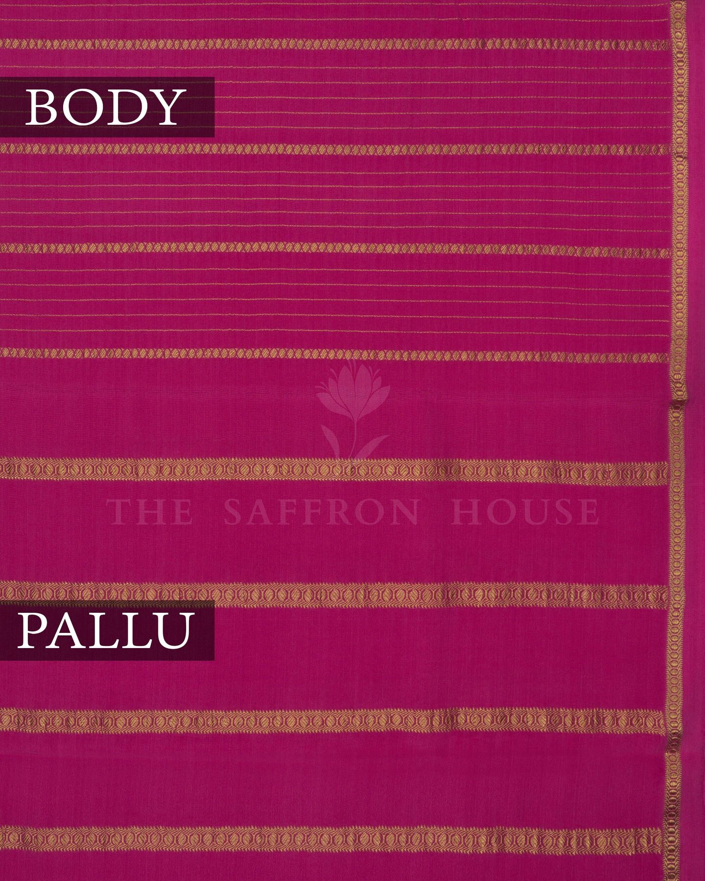 Pink Pure Zari Mysore Silk Saree – The Saffron House