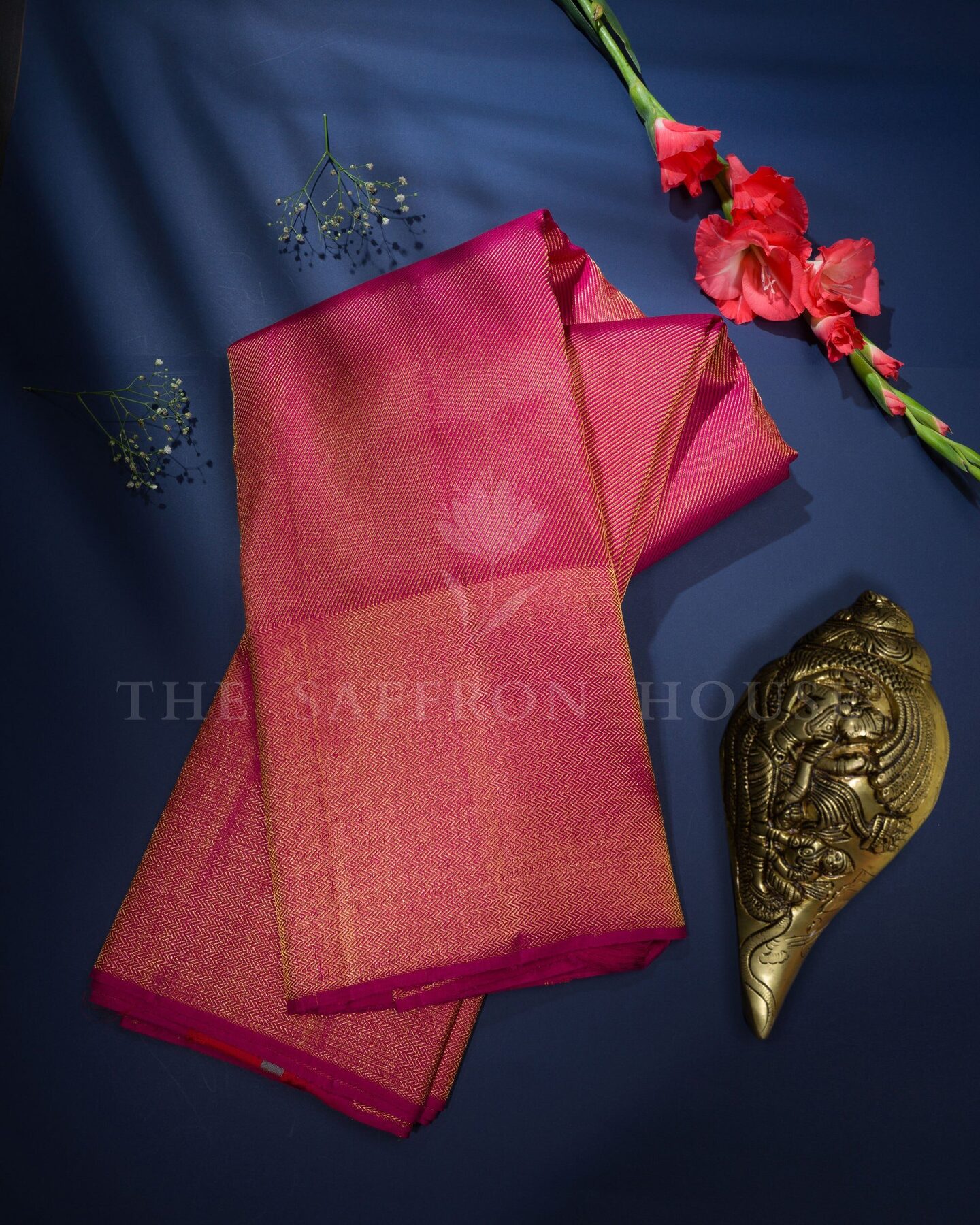Magenta Brocade Kanjivaram Silk Saree