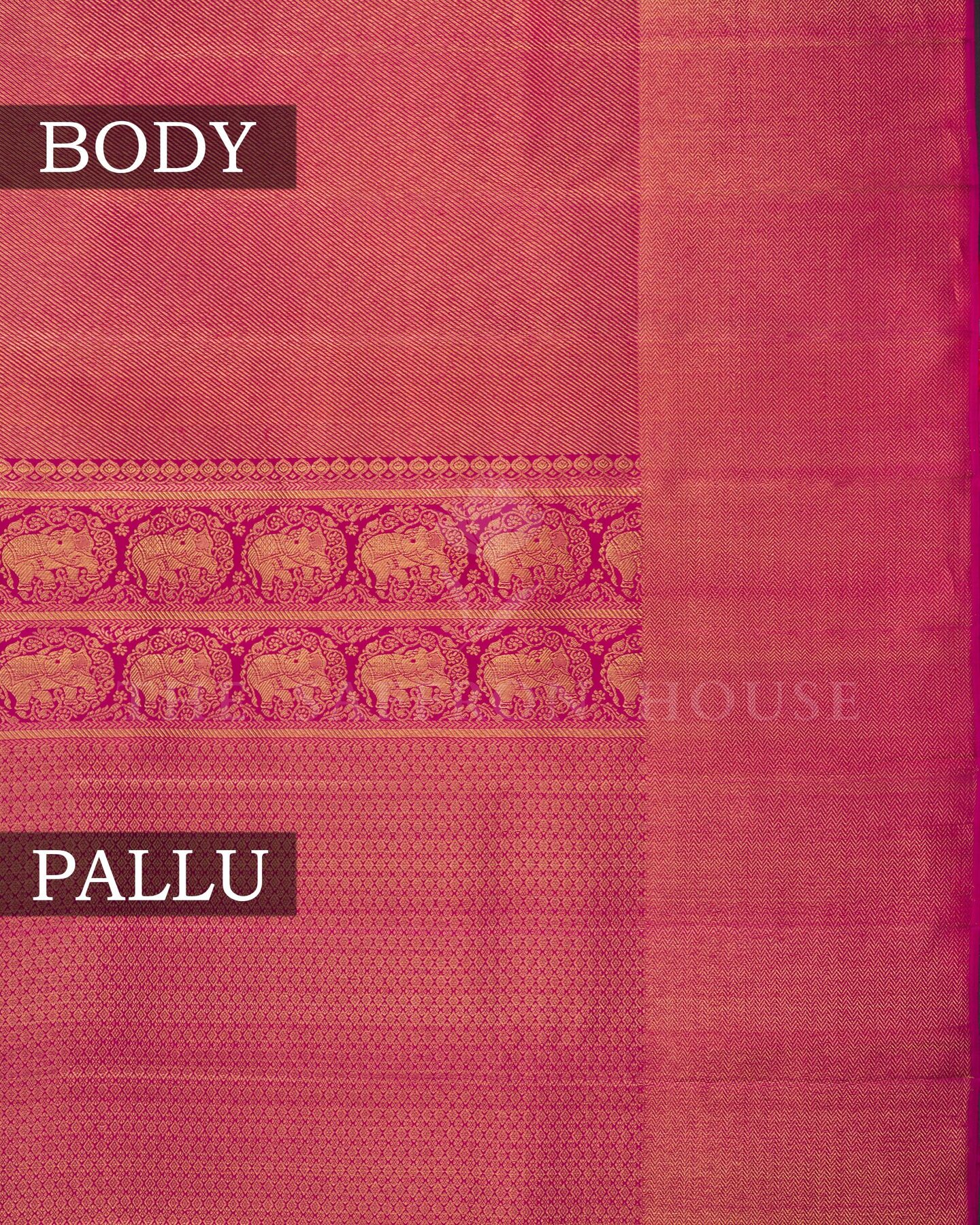 Magenta Brocade Kanjivaram Silk Saree – The Saffron House