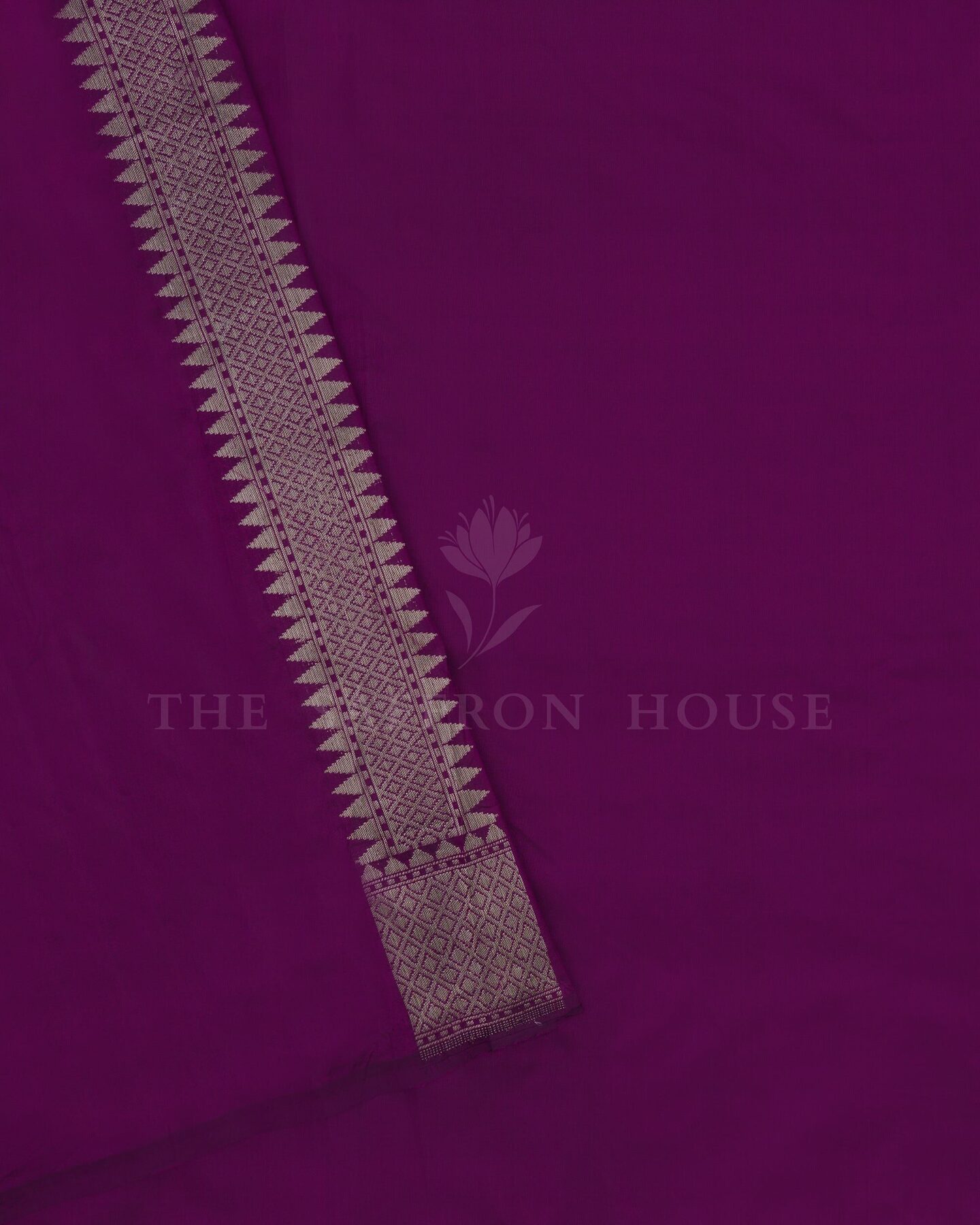 Purple Banarasi Silk Saree – The Saffron House