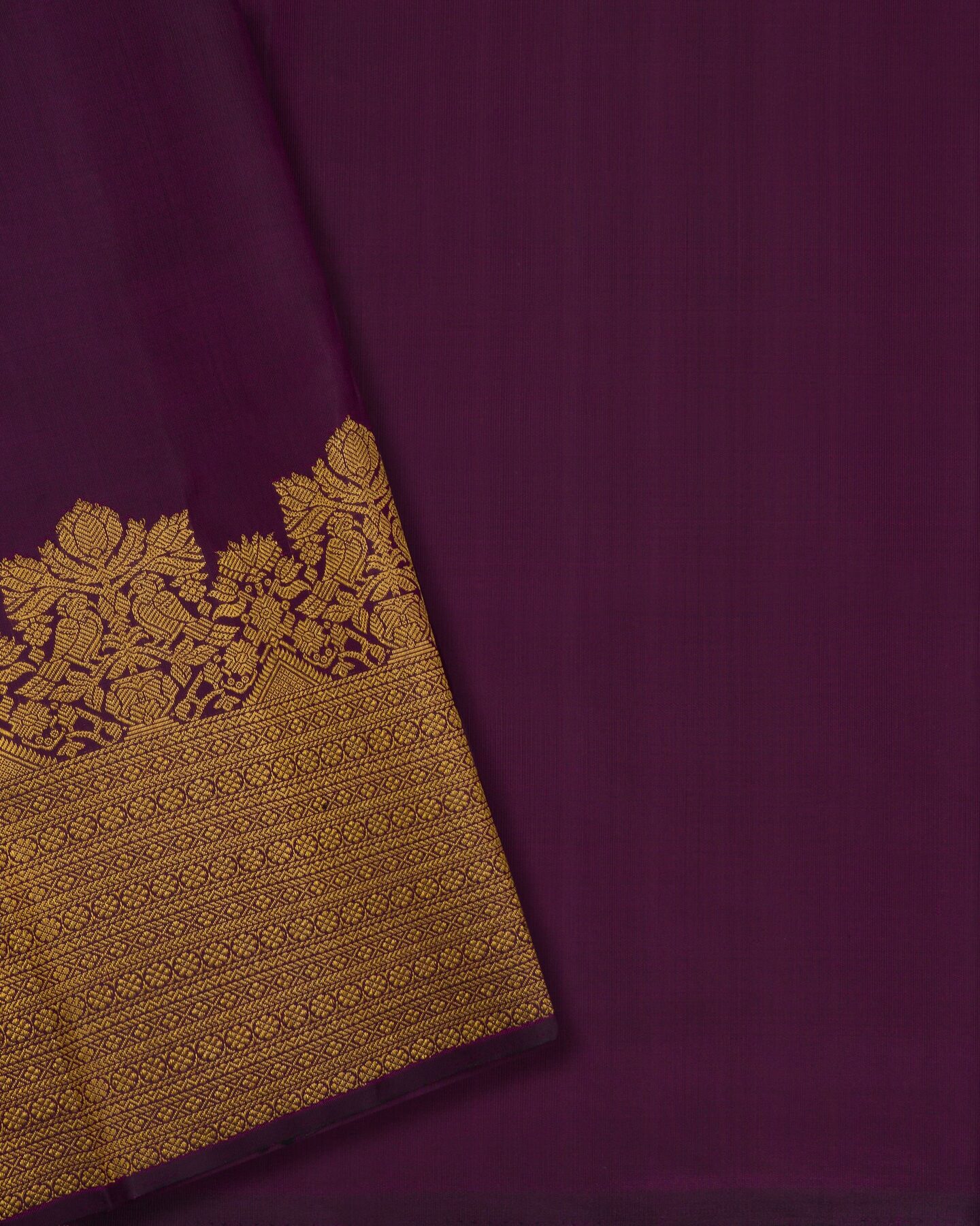 Purple Brocade Kanjivaram Silk Saree – The Saffron House