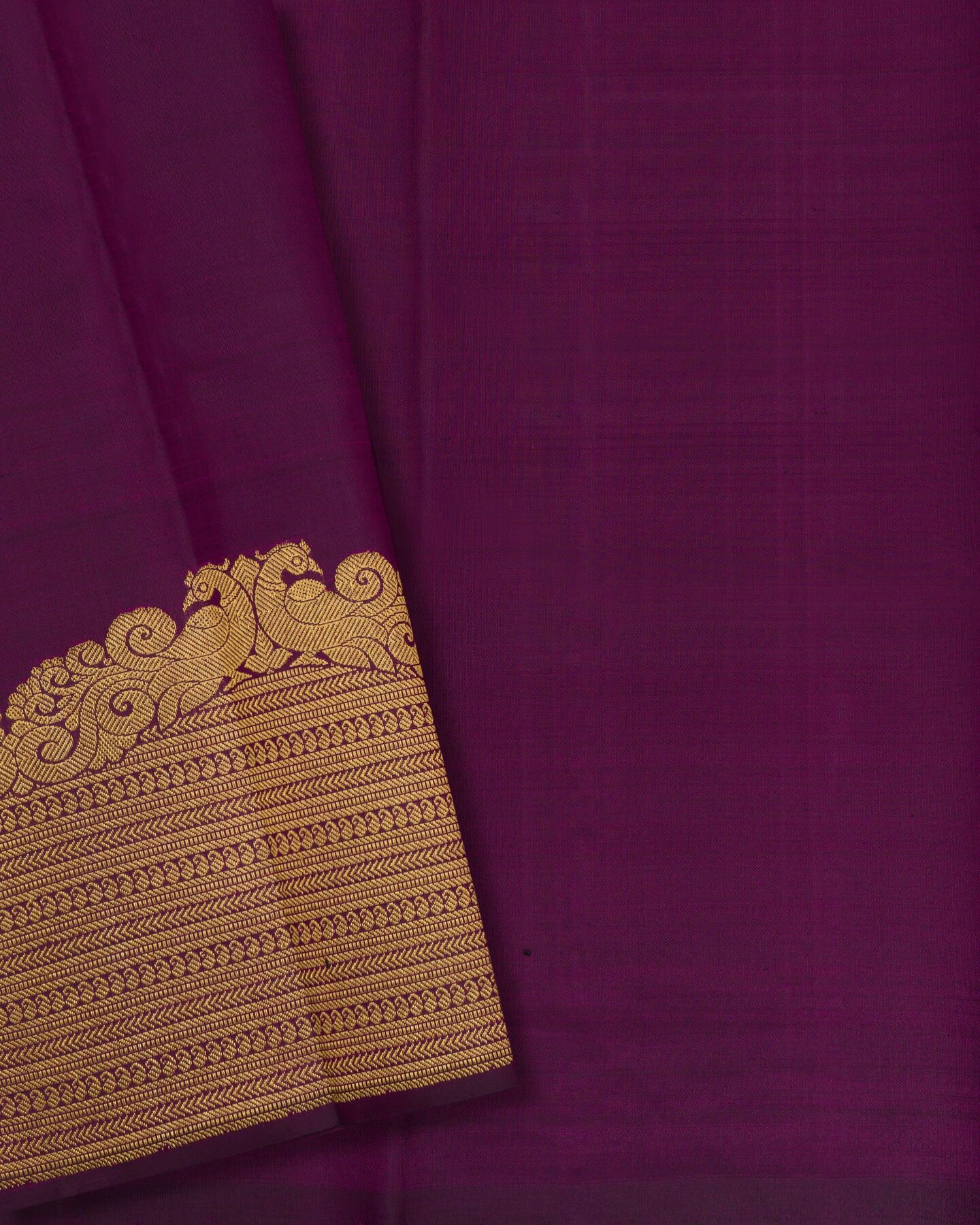 Purple Brocade Kanjivaram Silk Saree – The Saffron House