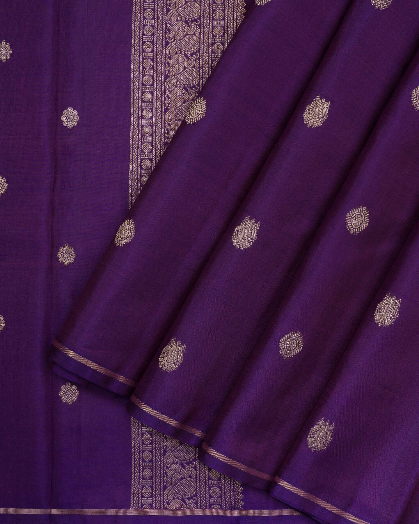Purple And Yellow Kanjivaram Silk Saree – The Saffron House