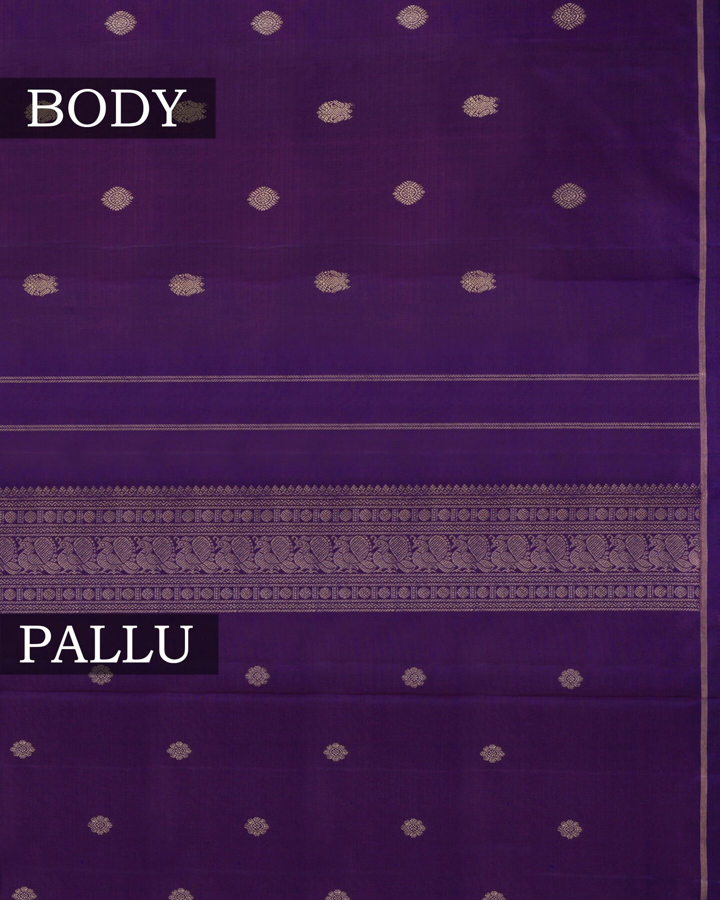 Purple And Yellow Kanjivaram Silk Saree – The Saffron House