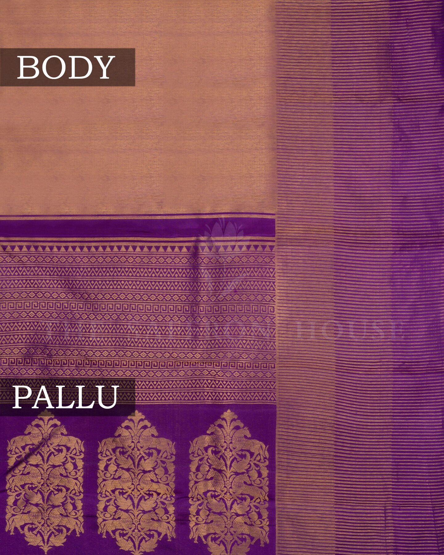 Purple Tissue Kanjivaram Silk Saree – The Saffron House