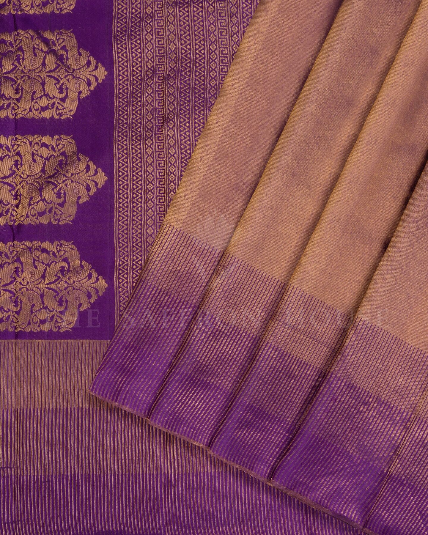 Purple Tissue Kanjivaram Silk Saree – The Saffron House