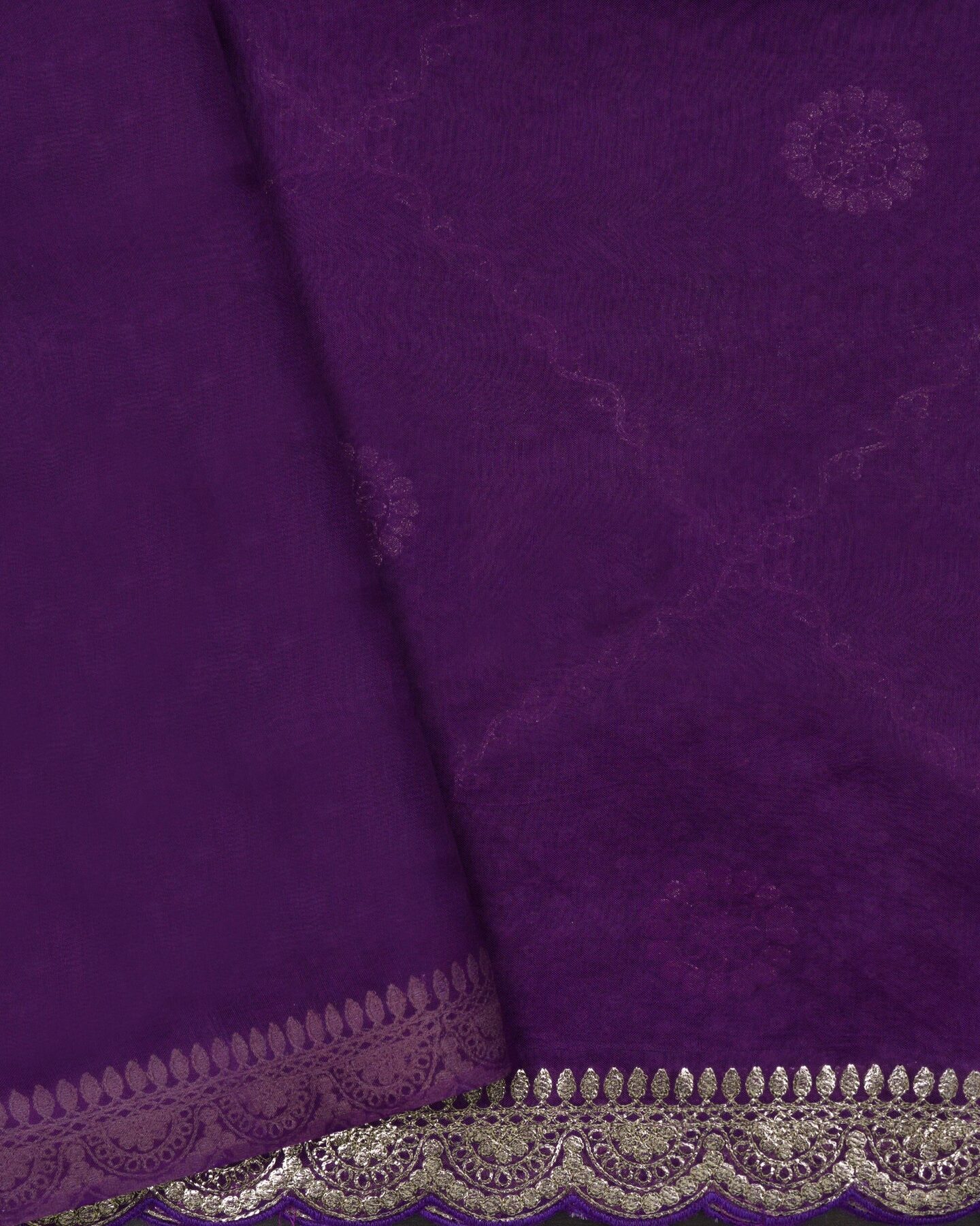 Purple Organza Banarasi Saree – The Saffron House