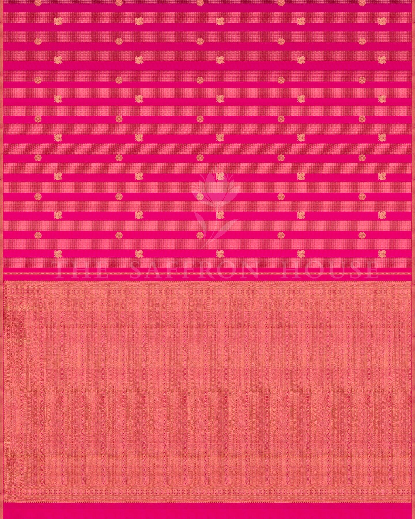Rani Pink Kattam Kanjivaram Silk Saree – The Saffron House