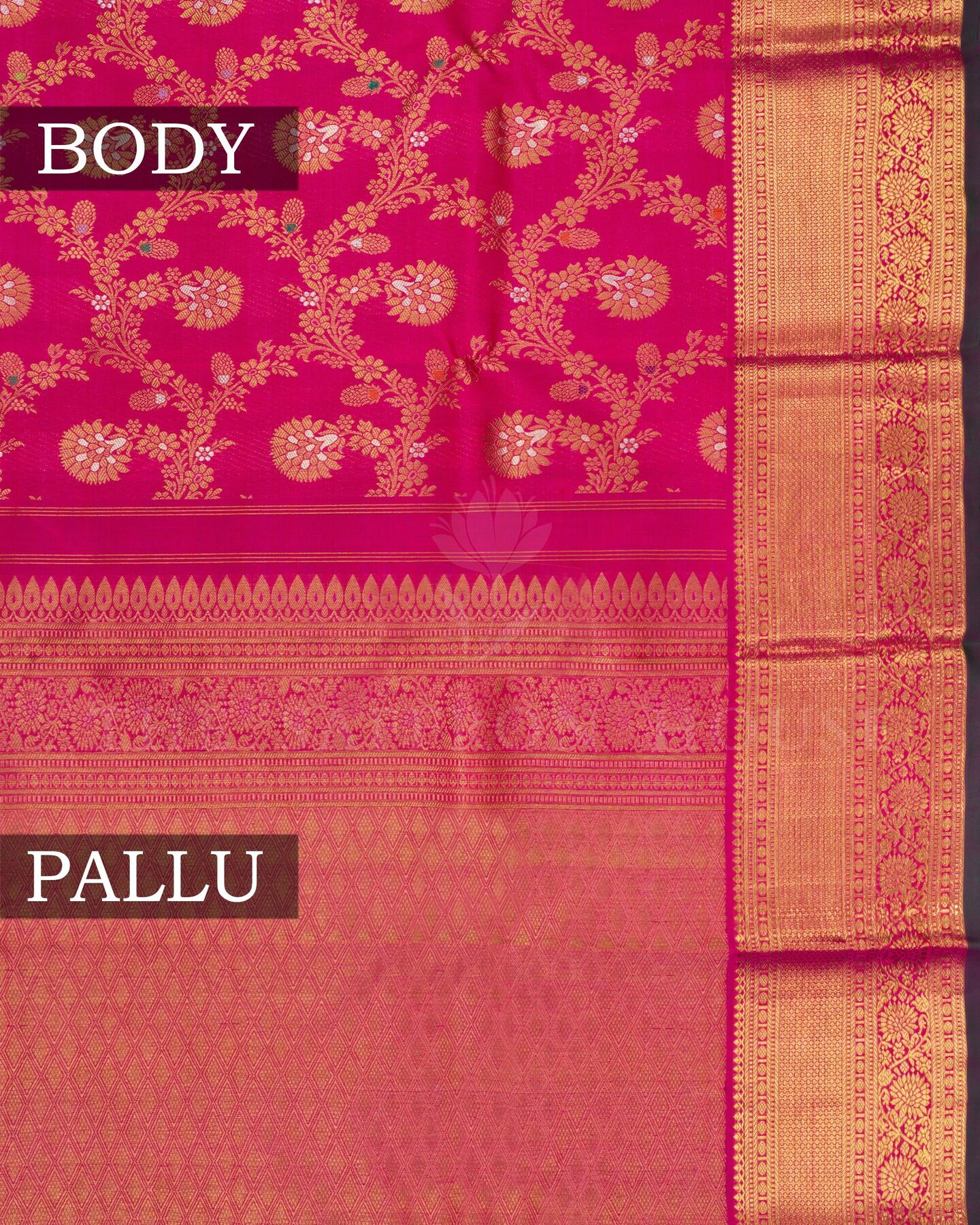 Rani Pink And Bottle Green Brocade Kanjivaram Silk Saree – The Saffron House
