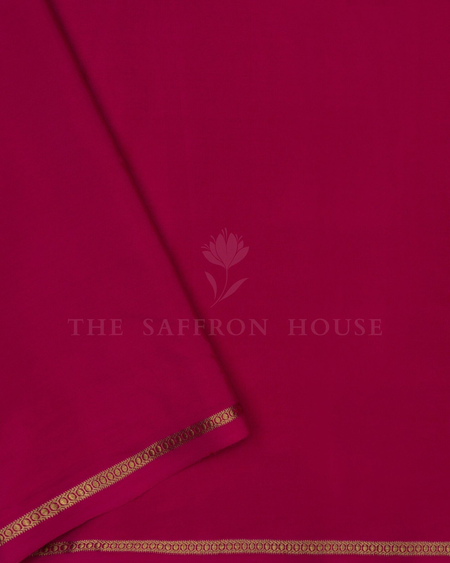 Rani Pink Pure Zari Mysore Silk Saree – The Saffron House
