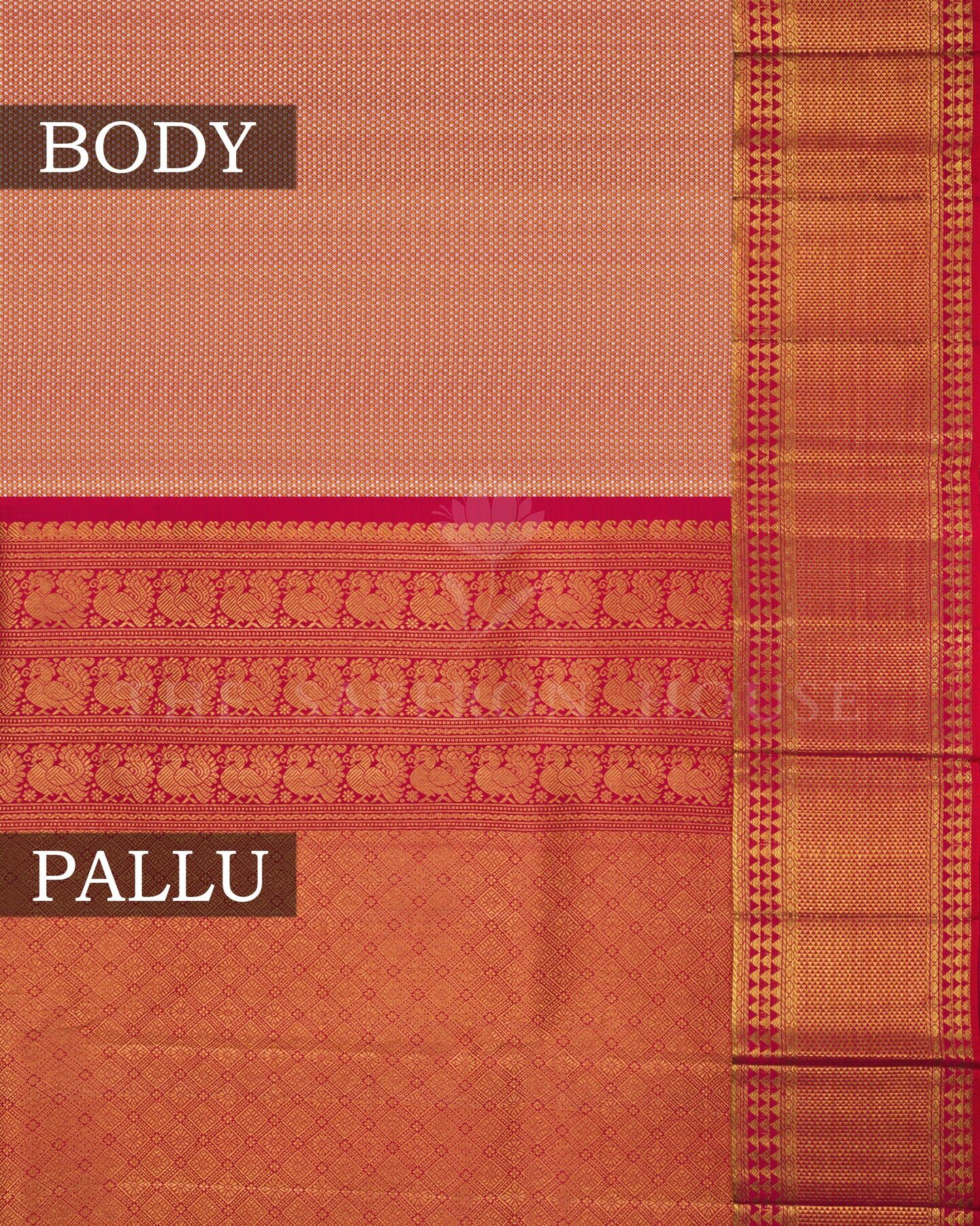 Red Bridal Brocade Kanjivaram Silk Saree – The Saffron House