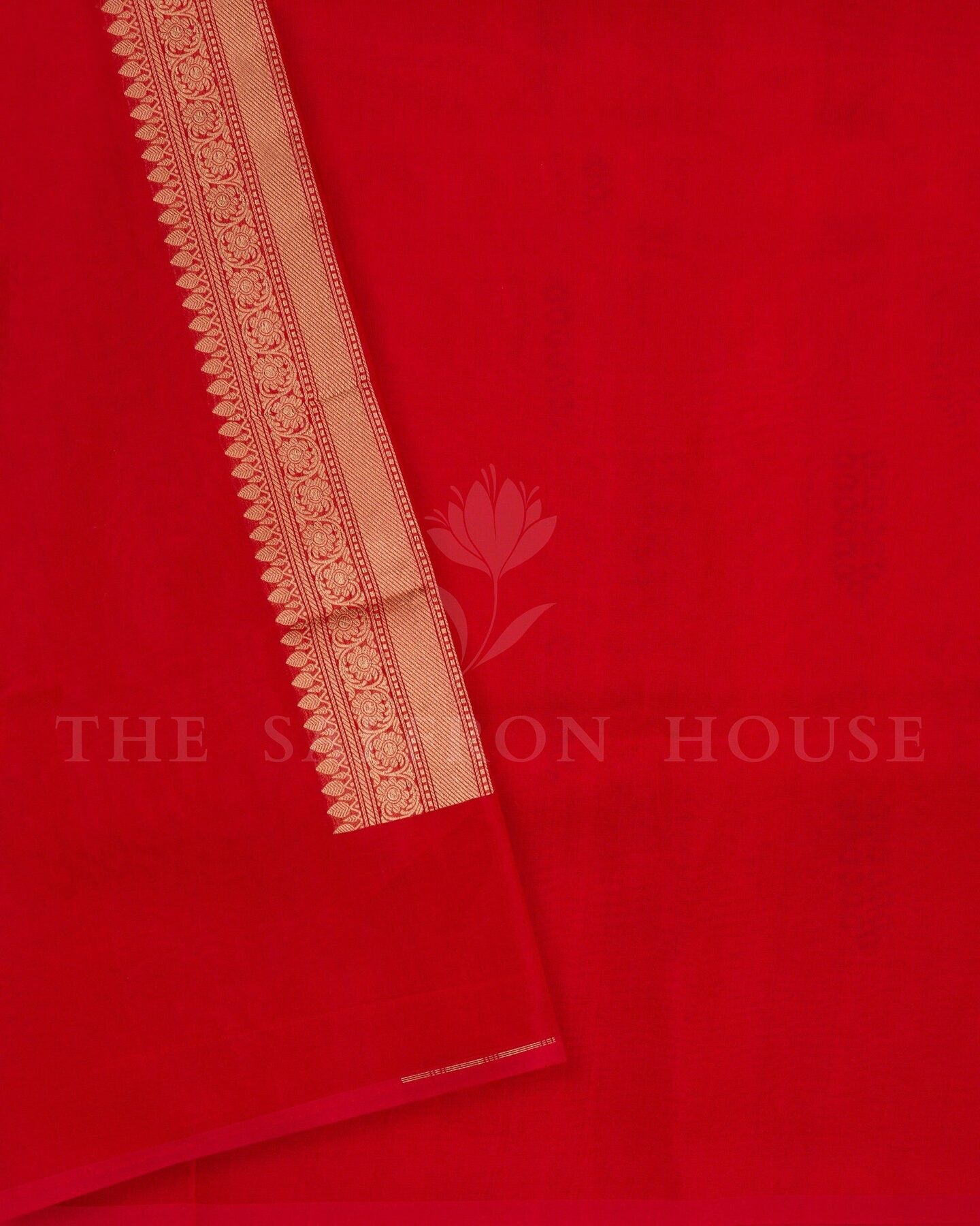 Red Banarasi Silk Saree – The Saffron House