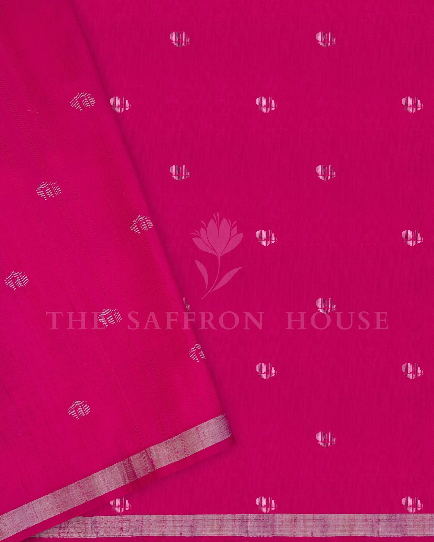 Rani Pink And Pink Tussar Silk Saree – The Saffron House