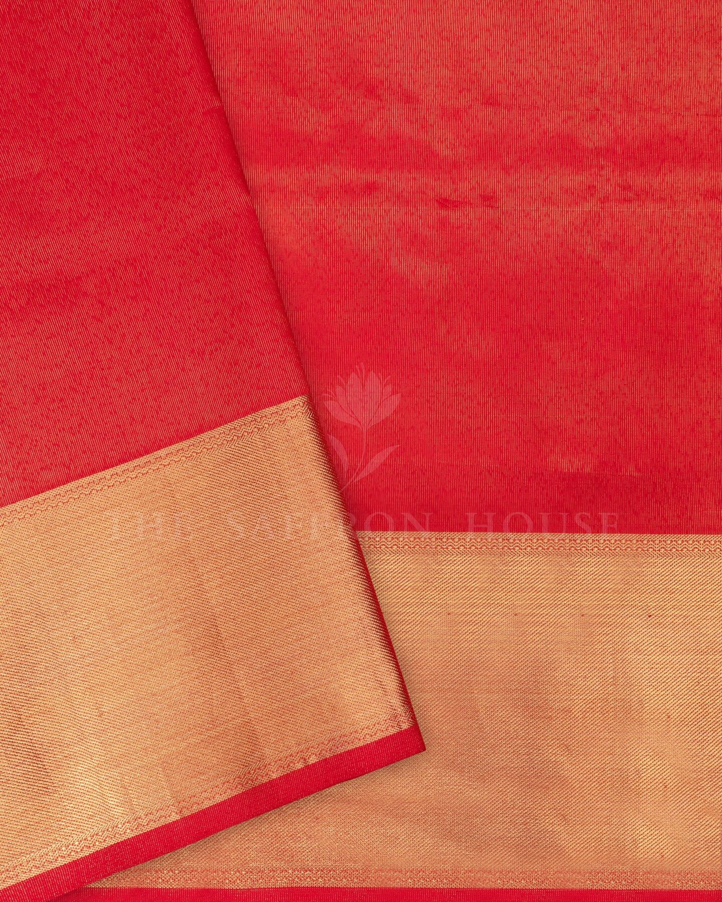 Red Brocade Kanjivaram Silk Saree – The Saffron House