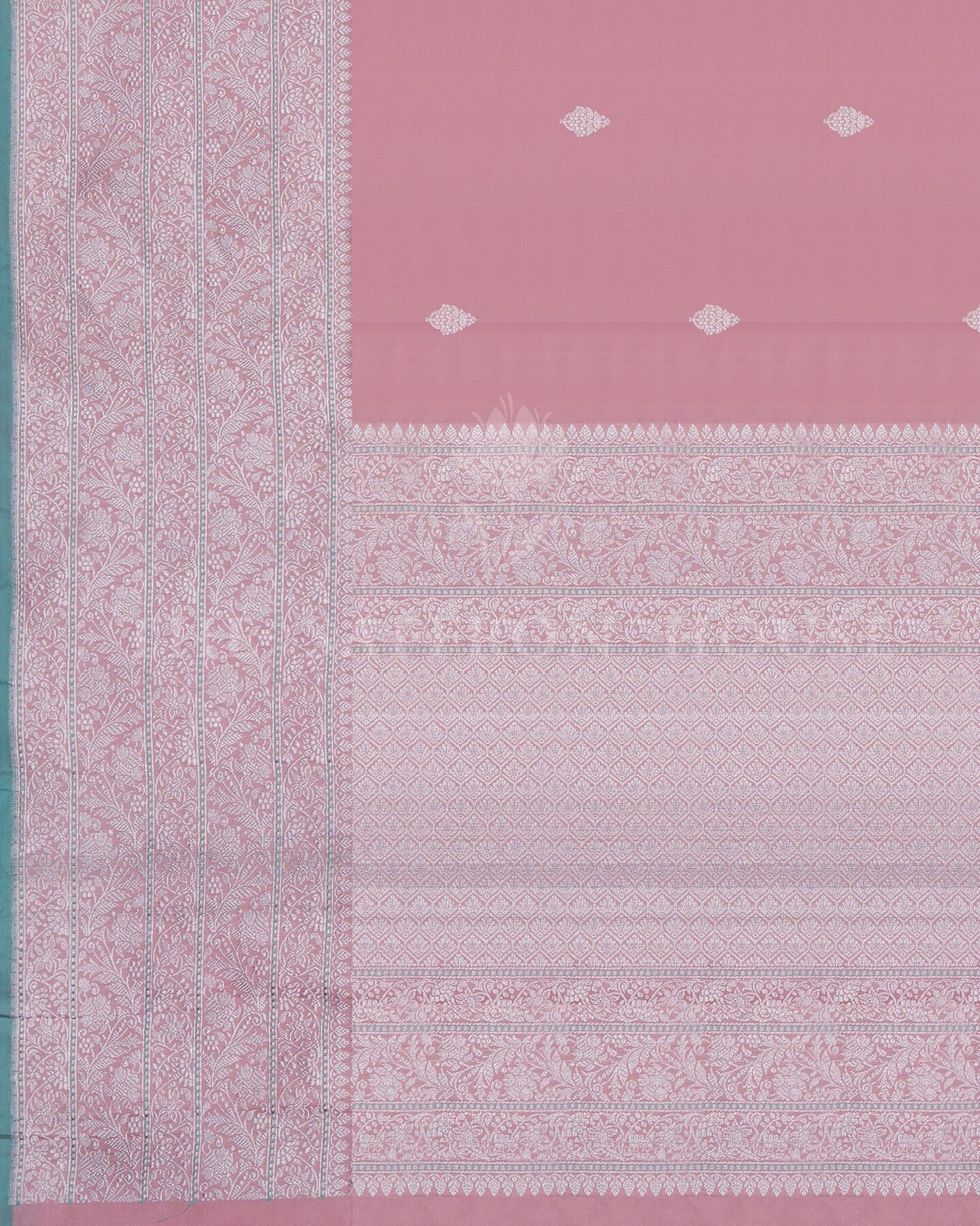 Rose Pink Banarasi Silk Saree – The Saffron House