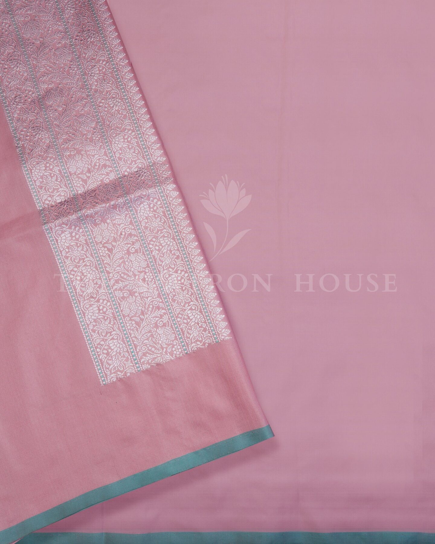 Rose Pink Banarasi Silk Saree – The Saffron House