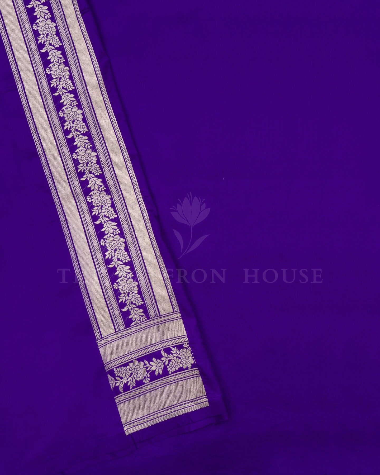Royal Blue Banarasi Silk Saree – The Saffron House
