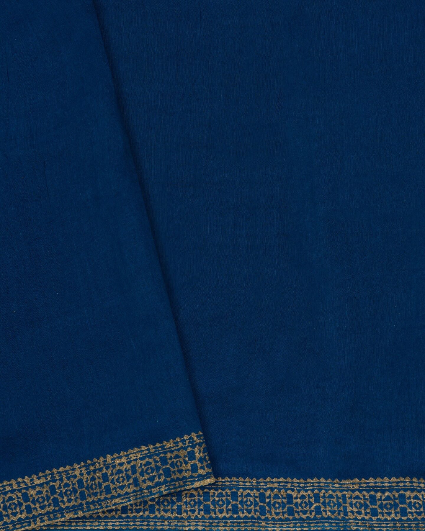 Royal Blue Tussar Organza Saree – The Saffron House