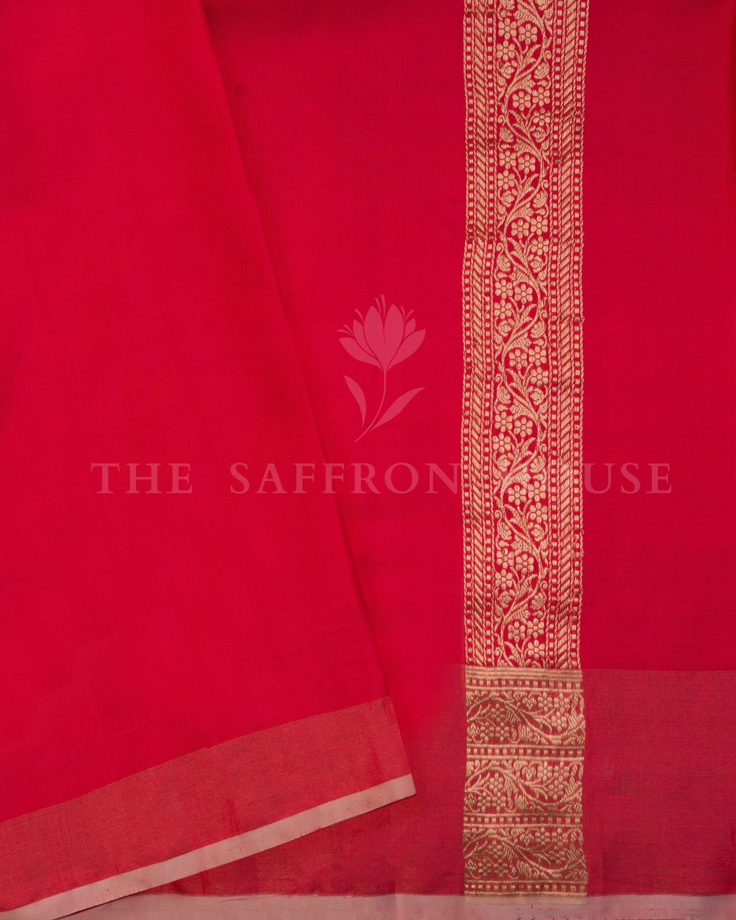 Red Katan Banarasi Silk Saree – The Saffron House