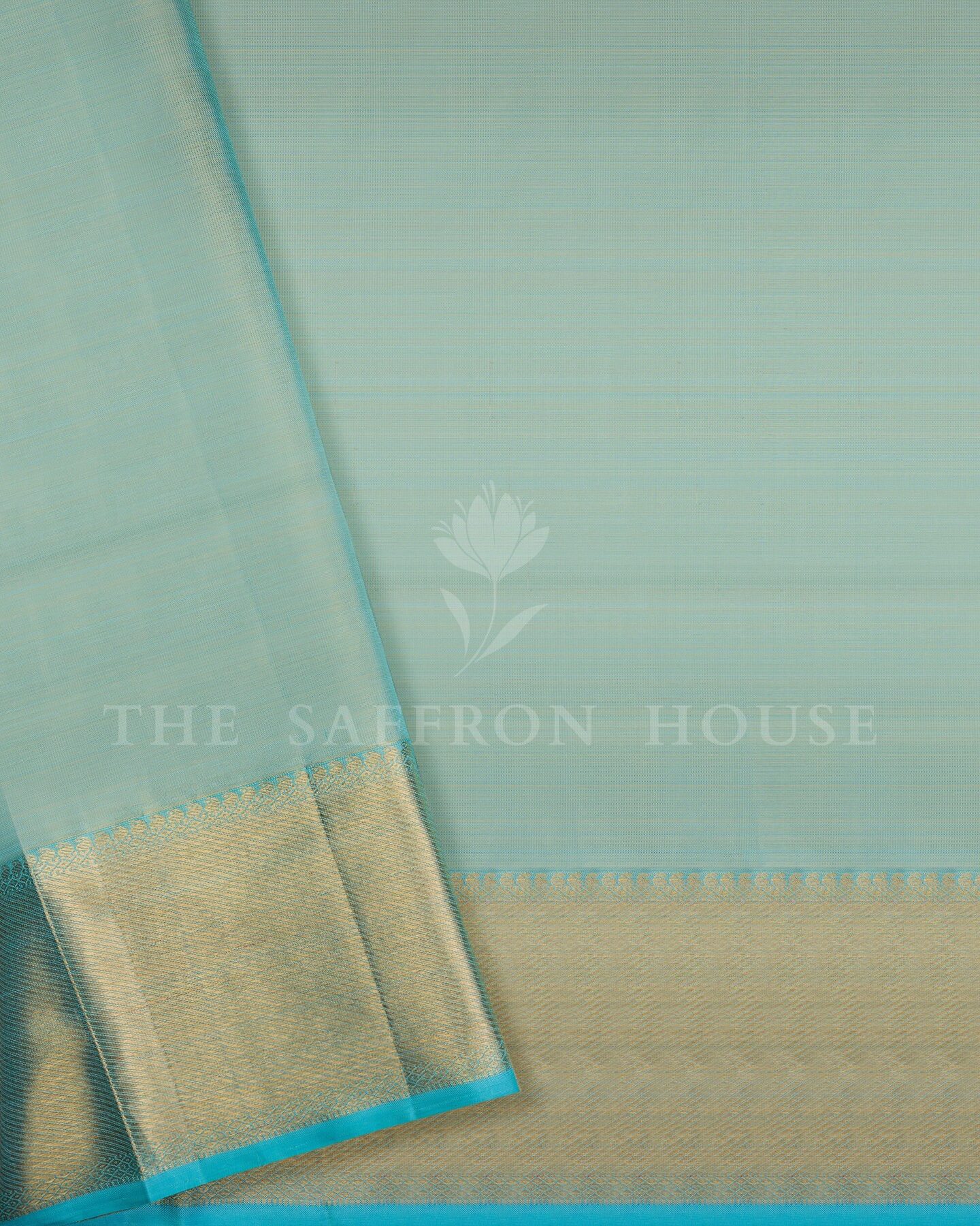 Sea Green And Blue Kanjivaram Silk Saree – The Saffron House