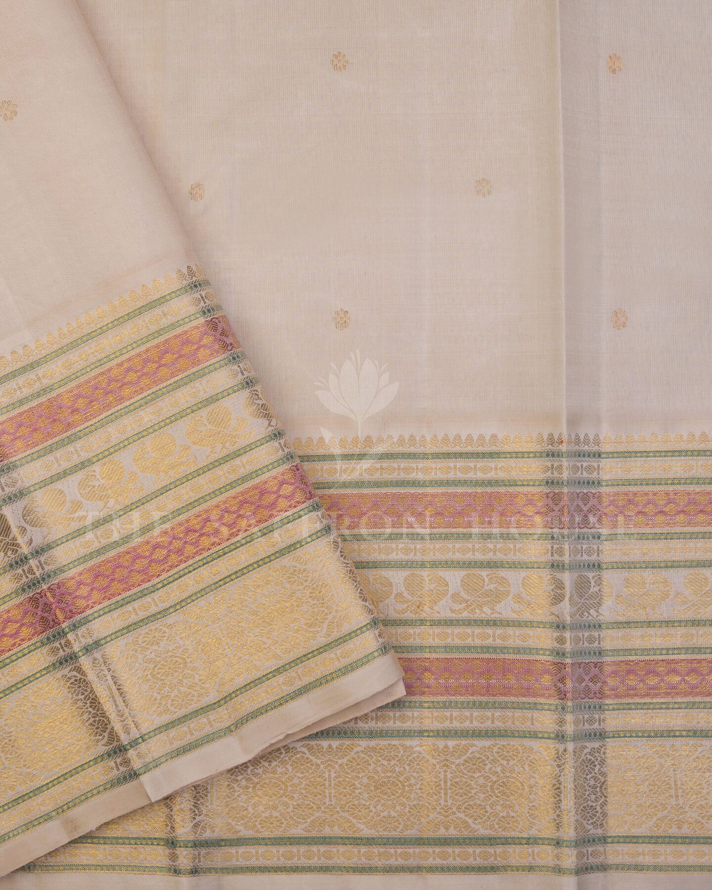 Sky Blue And Sand Beige Kanjivaram Silk Saree – The Saffron House