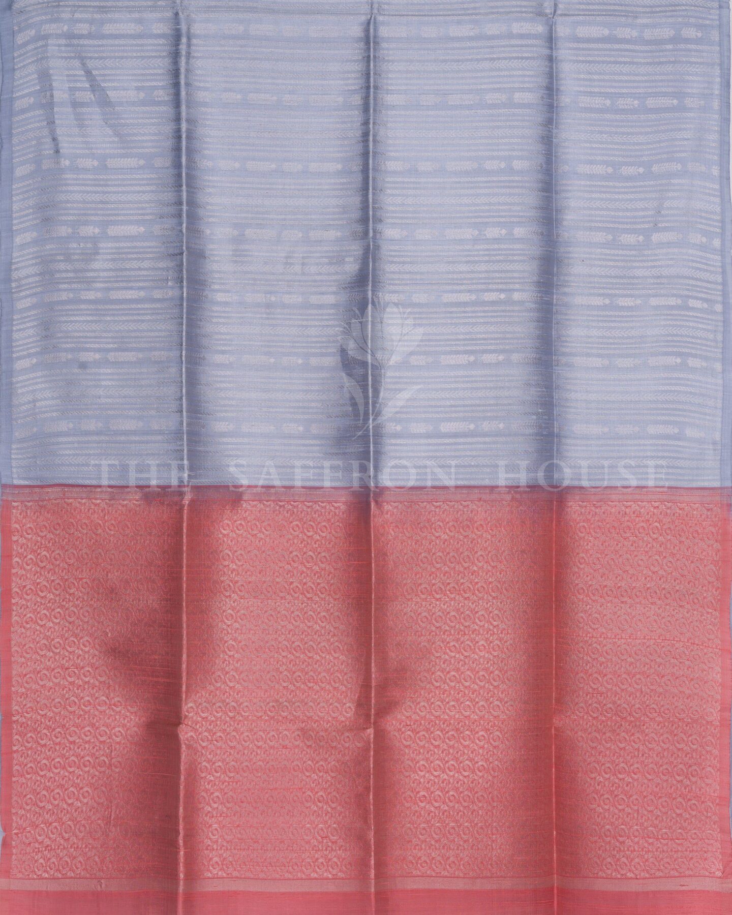 Slate Grey And Rose Tussar Silk Saree – The Saffron House