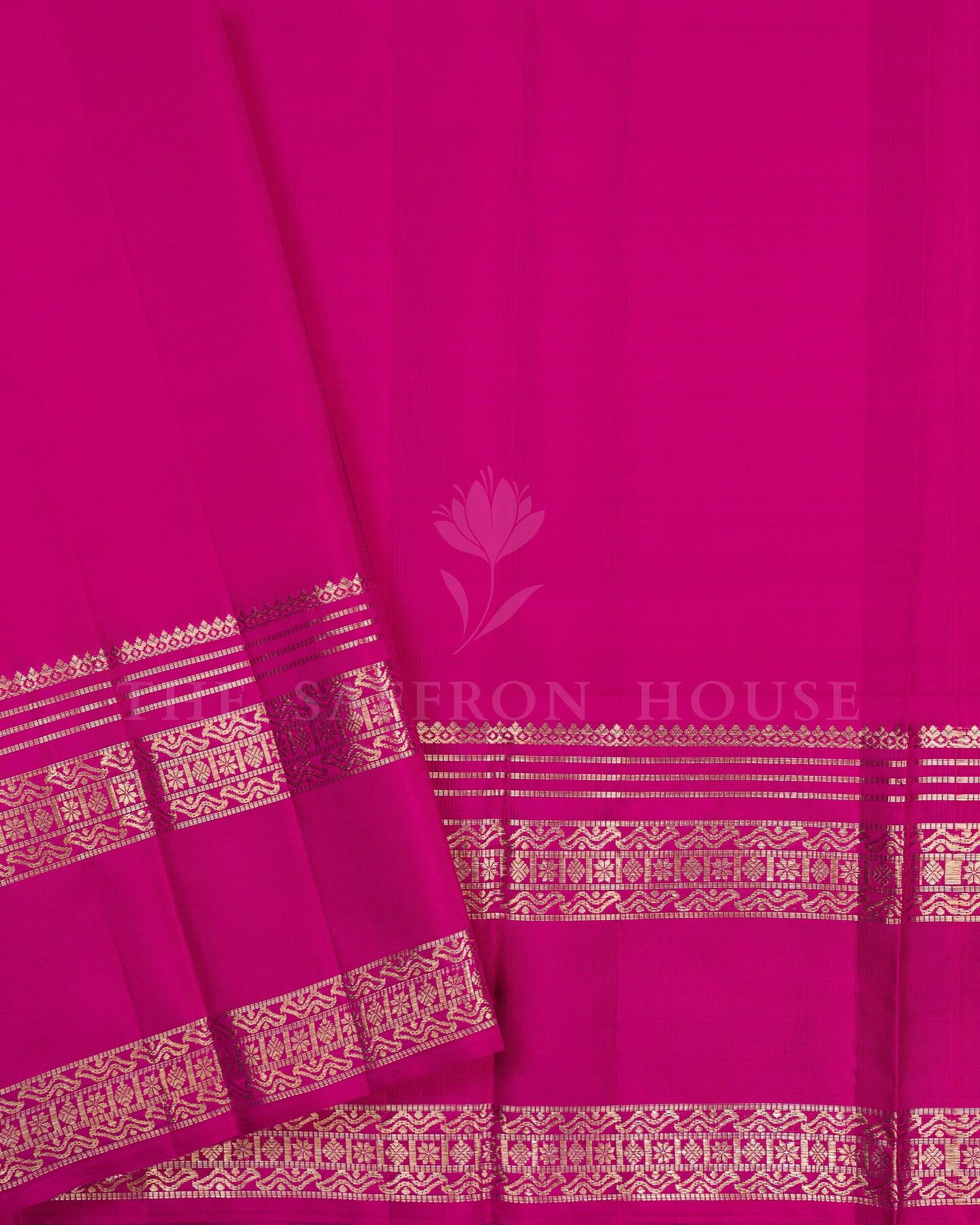 Magenta Pink And Turquoise Korvai Kanjivaram Silk Saree – The Saffron House