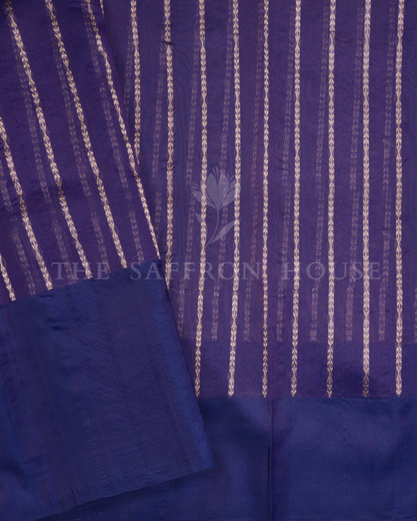 Purple Kora Banarasi Silk Saree – The Saffron House