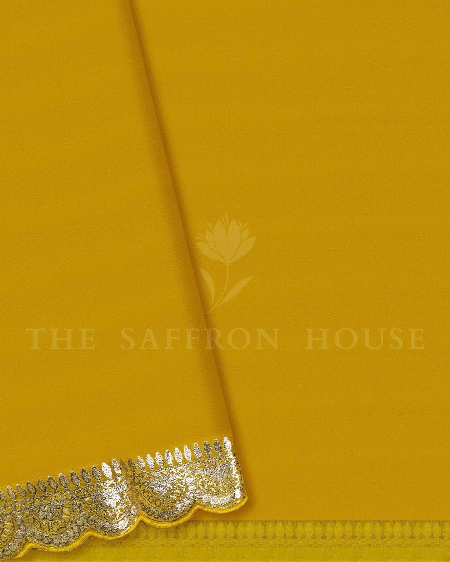 Yellow Organza Banarasi Saree – The Saffron House
