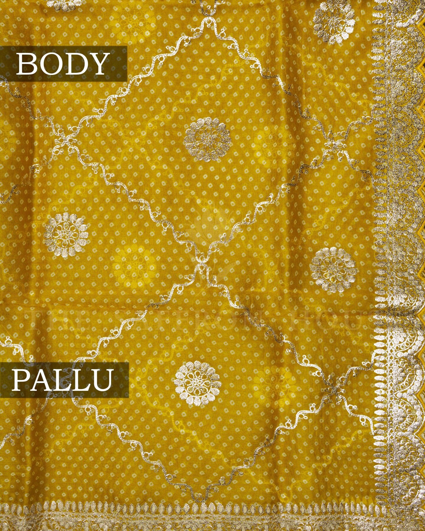 Yellow Organza Banarasi Saree – The Saffron House