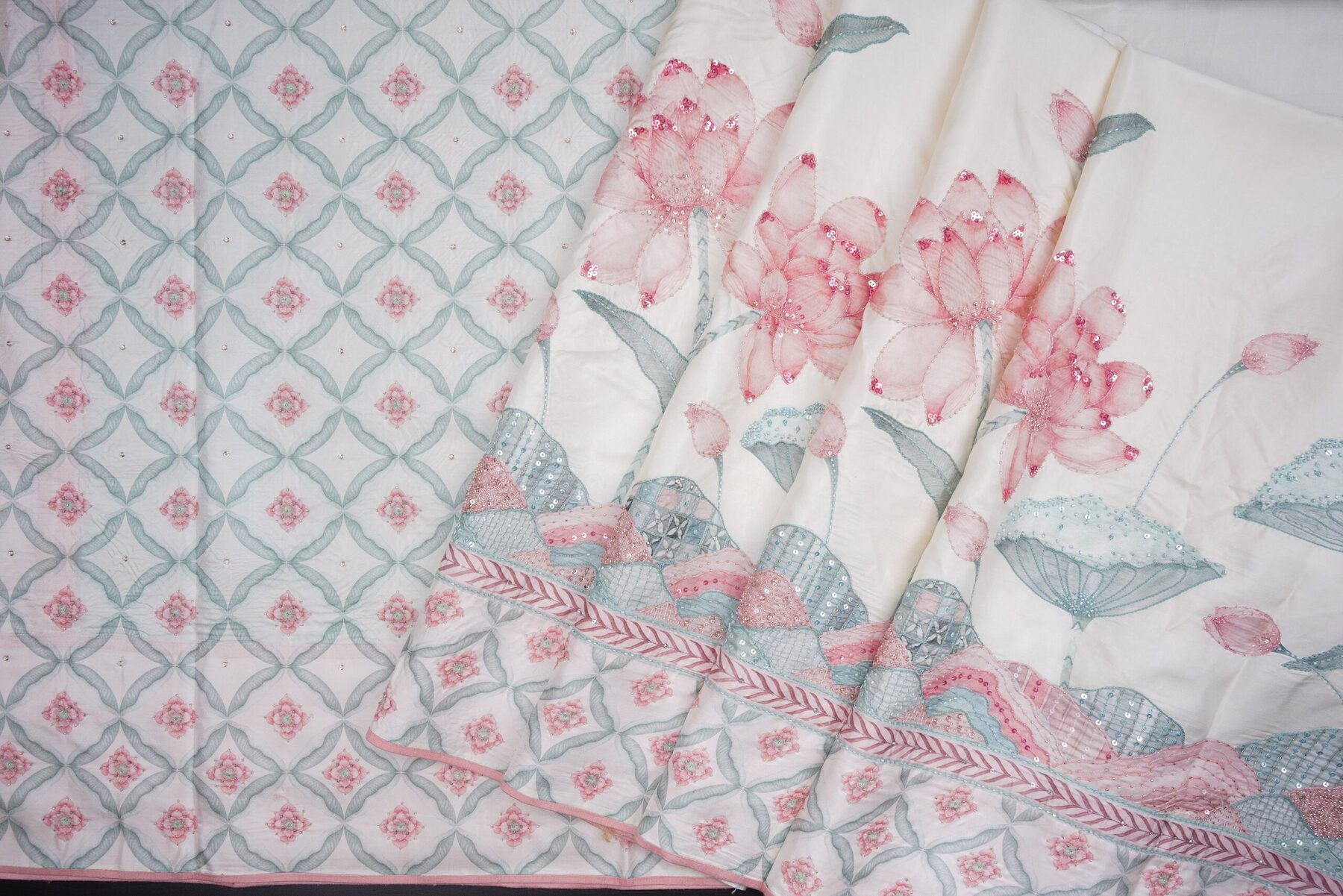 Off White And Ivory Kanjivaram Silk Saree – The Saffron House